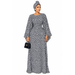 Monochrome Mirage Kaftan
