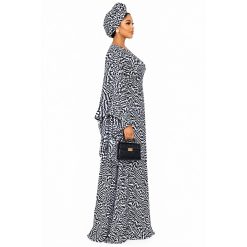 Alternative view of Monochrome Mirage Kaftan